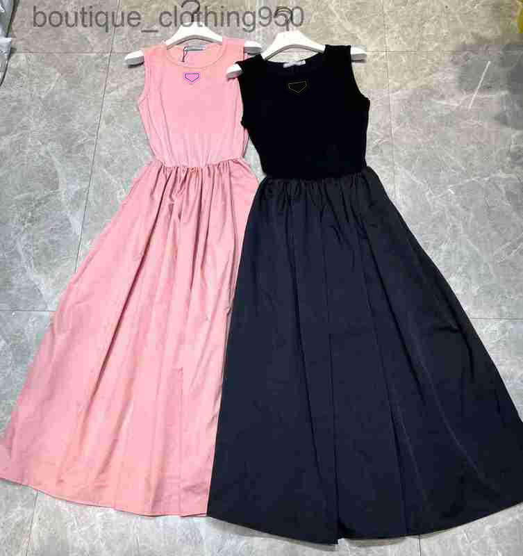 Robe décontractée designer femme Top Robe Élégante Taille Fine Sans Manches Dos Nu Longue Été Nouvelle Mode