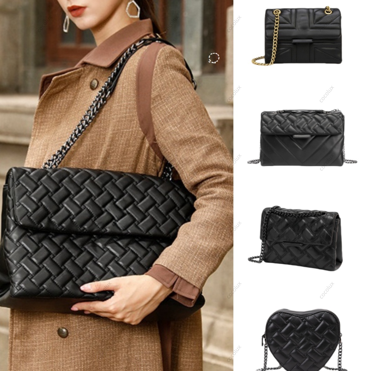 Designer 2026 10A kurt geirger bag London Kensington Soft Leather Handbags s Chains Shoulder Bag Big Cross Body Purse Fashion Circular Wallet square