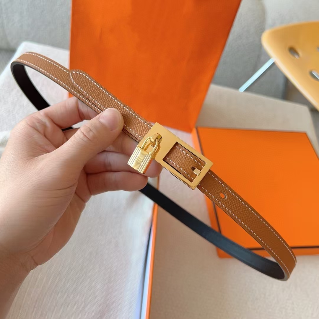 Ceintures de créateurs de luxe pour femmes, ceinture fine, serrure de mode, boucle en cuivre, largeur de 1,8 cm, haut en cuir véritable, ceinture