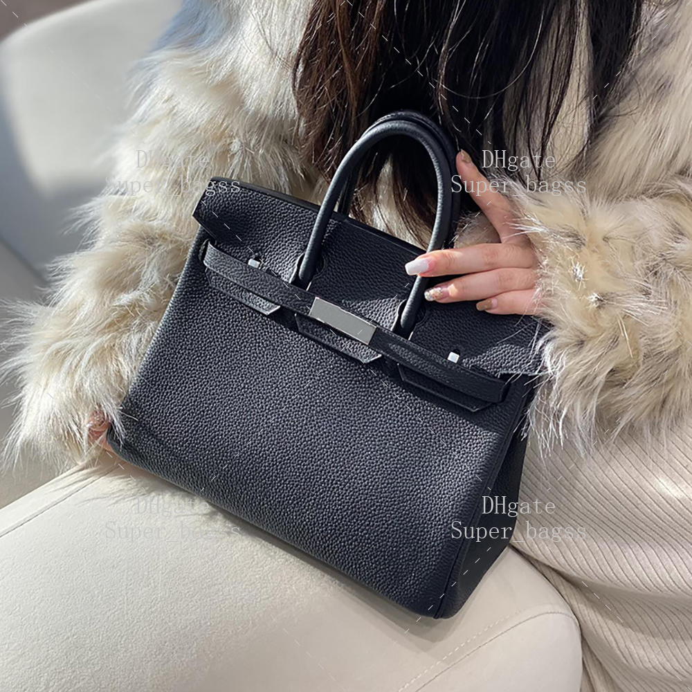 Luxurious Togo Leather Shoulder Handbag 25CM Handcrafted Designer Tote Bag for Women - With Box HH001