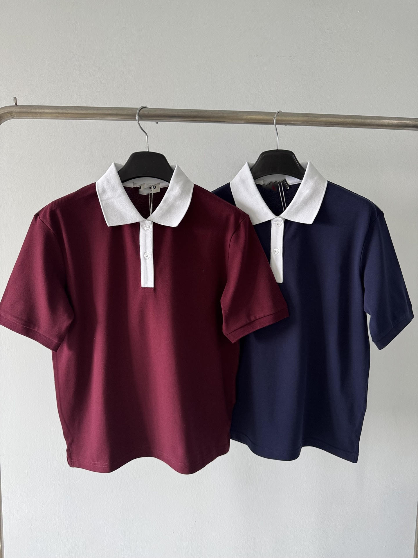 T-shirt Polo à manches courtes pour femmes, Vintage, atmosphère académique, marque de styliste, couleur bloquée, revers en coton