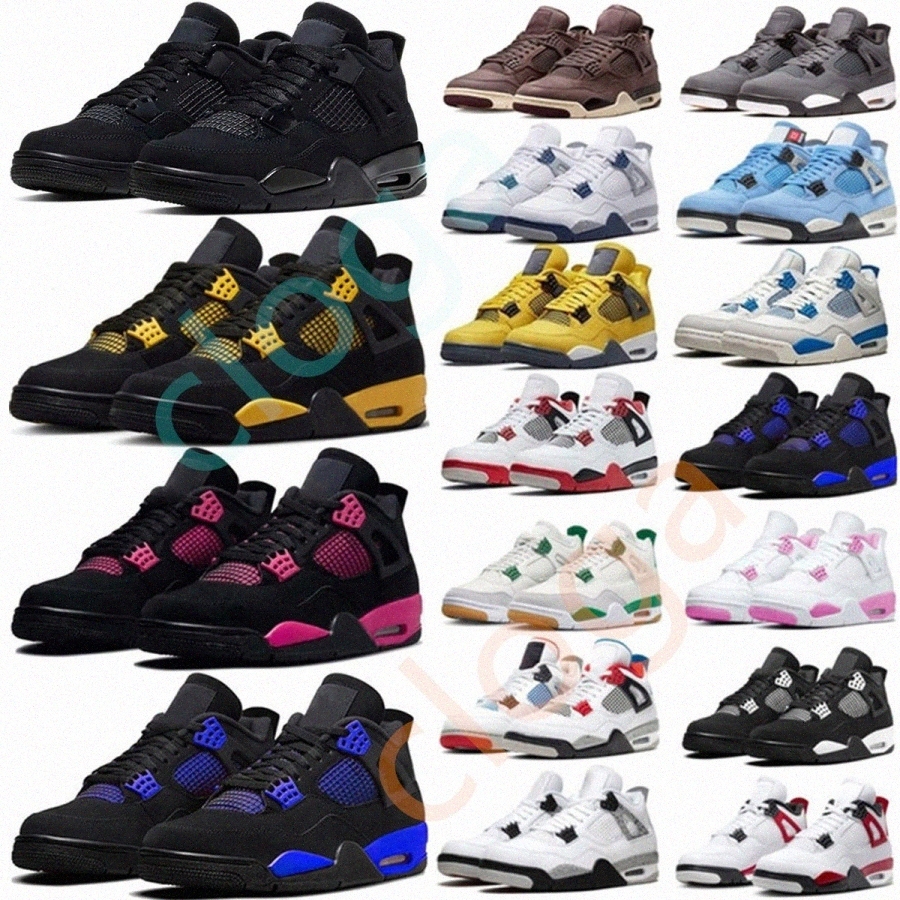 Basketball shoes 4 sneakers blue Red Thunder Black Lightning White Oreo University What The Men Grey Sports mens youth Womens trainers HJJd#-image-966393899