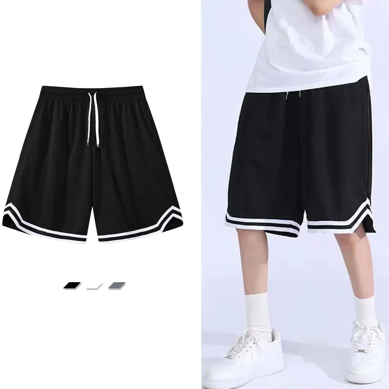 American Style Ultrathin Ice Silk Mesh Shorts Mens Loosefit Casual Large Pants Quickdrying Fitness Basketball 250214Z
