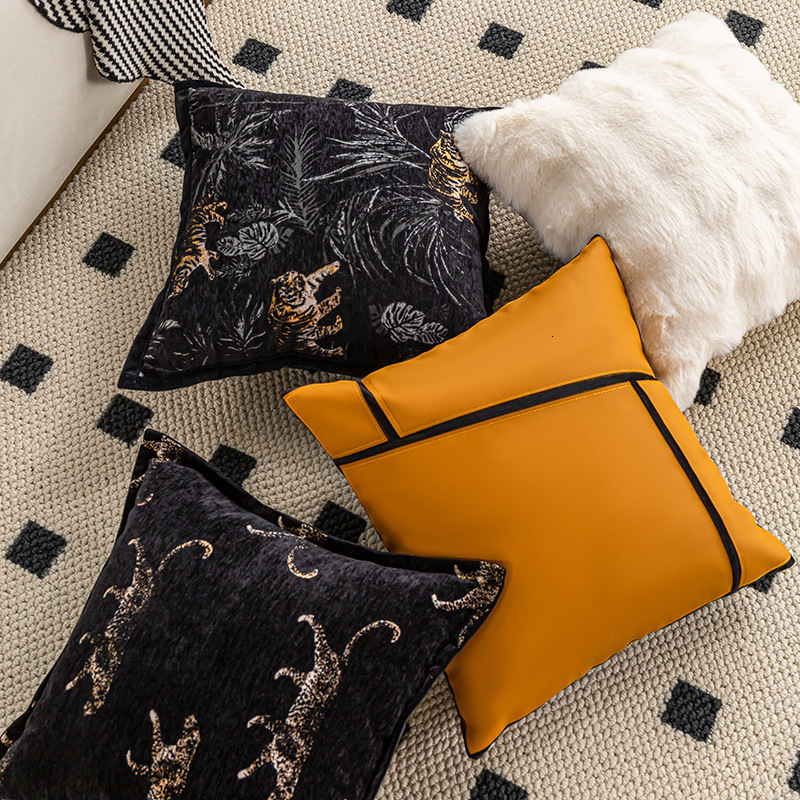 Nordic modern cheetah simple sofa cushion living room bedroom bay window cushion cover cross-border wholesale M260325-image-1098983828