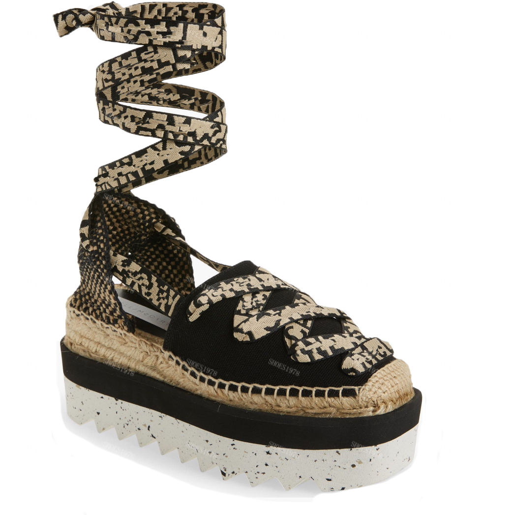 Designers Sandales Chaussures compensées pour femmes Mode Strass Paille Tissage à la main Couture Pêcheur Chaussure 8cm Dames à talons hauts Plat