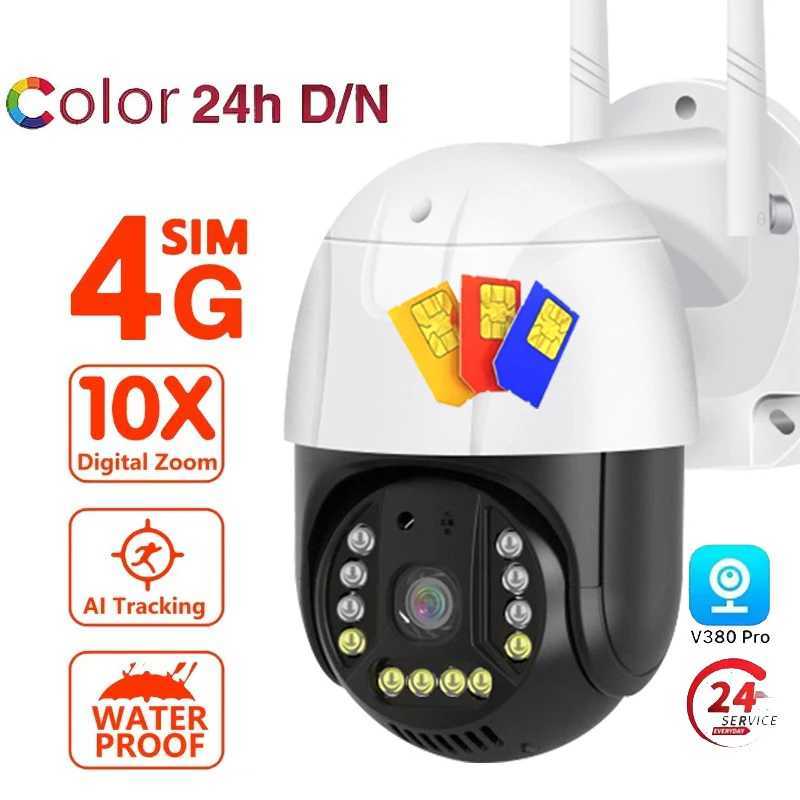 4G Sim Card Camera Security IP Wireless CCTV Surveillance Cameras Outdoor Waterproof Auto Tracking Two Way Au Baby MonitoringC250221-image-1066852677