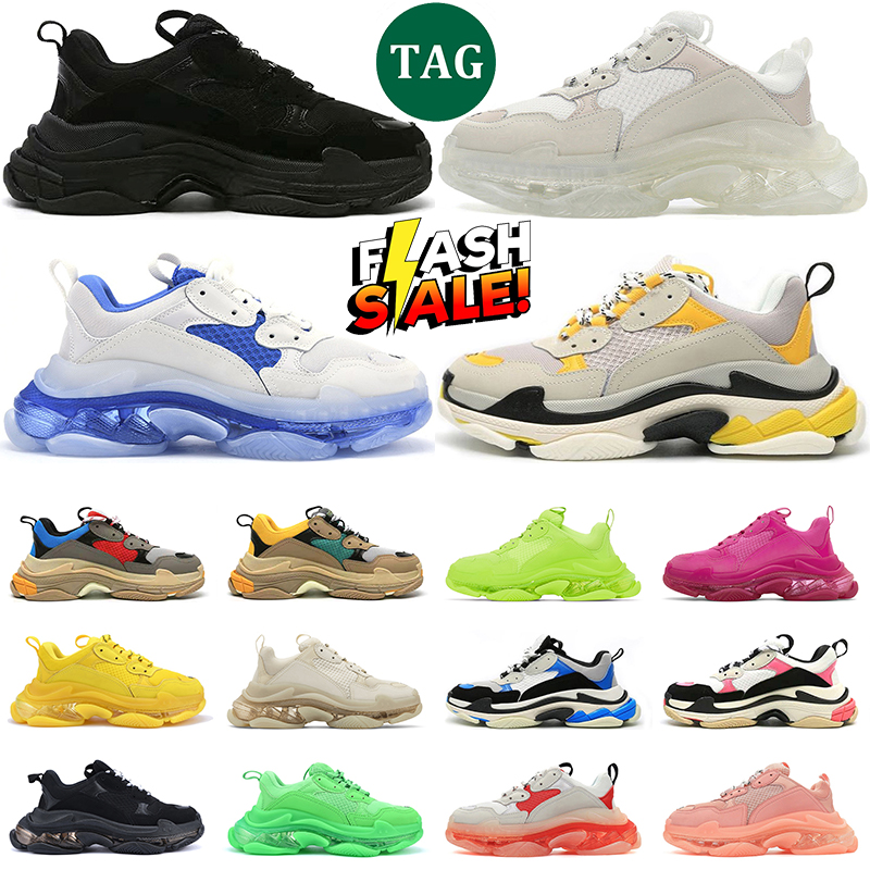 designer shoes triple s mens old sneakers woman trainers Casual platform New Style of Black White Beige Dark Grey