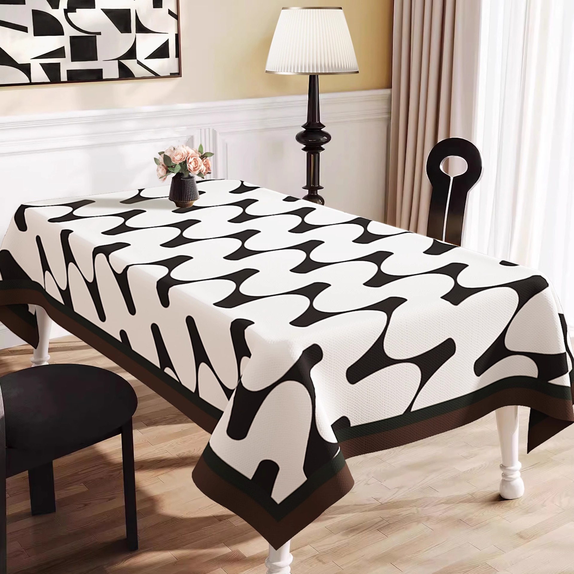 2025 Waterproof and Oil-proof Leave-in Dining Table Tablecloth Pvc Rectangular Tea-image-1045677670