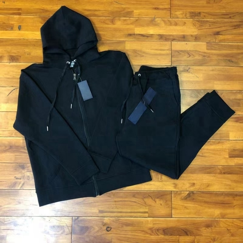 Designer ensemble homme sweat à capuche pantalon de survêtement coton ample jogging deux pièces streetwear running business décontracté zip hoodi