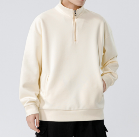 217 Turtleneck Sweatshirt for Men Autumn and Winter Thickened Loose Trendy Solid