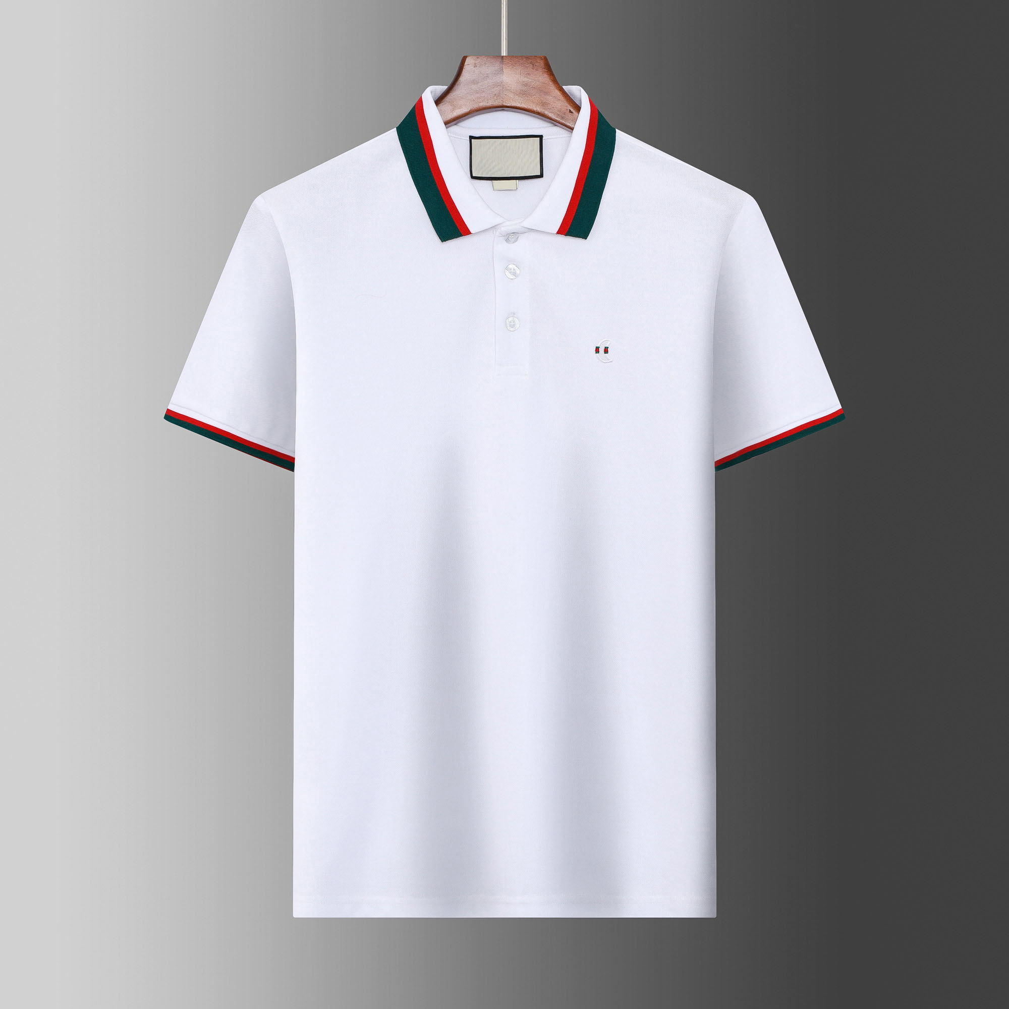 2025SS Italy Mens Designer Multi Embroidery Polo Shirts Man Fashion Design Ribbed Sleeves Split Hem Stretch Polos Top M-XXXL