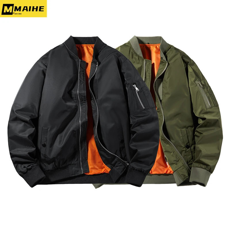 Retro Jacket Mens Slim Bomber Spring Autumn R Men Outerwear Ma1 Flight Pilot Air Jackets and Coat Male 250214Z