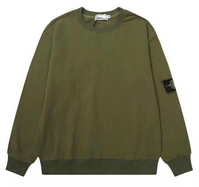 Grote maten Stones Coat Islands-sweatshirt voor heren met kompaslogo - Zwarte trui met capuchon en lange mouwen voor de herfst