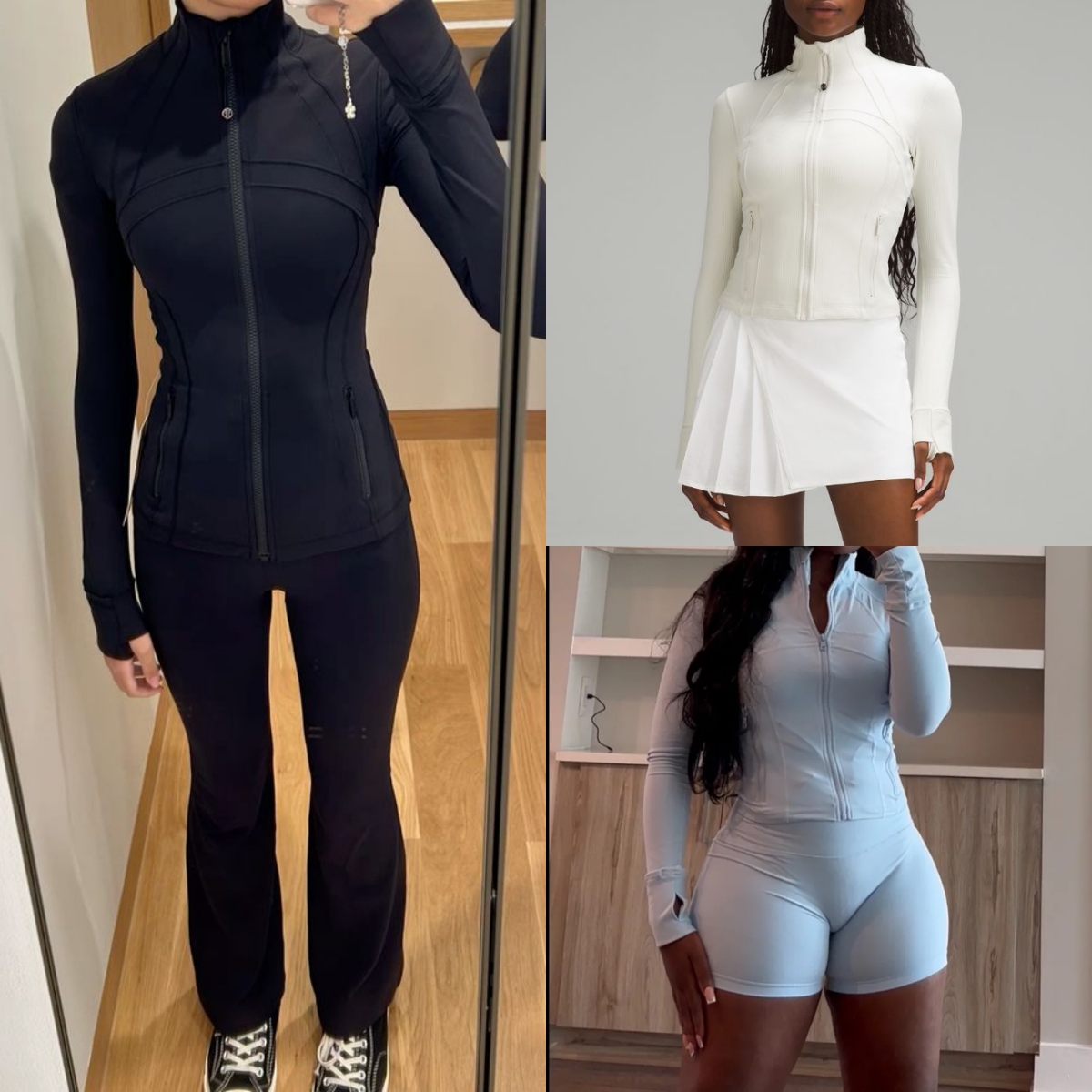 horts leggings Push Up FitnessHigh Waist Sports Jackets Zip Up CoatYoga Two Piece Set With Base legging Lululiness Lemonly jacket set S2538-image-1047895655