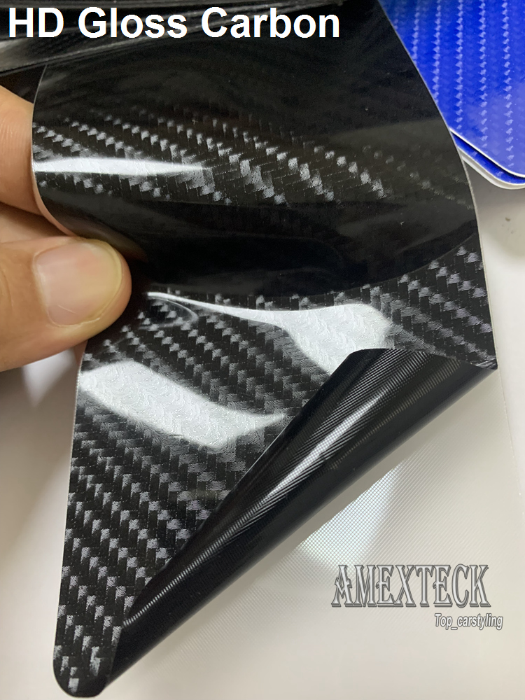 Premium Pet Hd Gloss Black Vinyl Wrap Sticker Whole Car Emballage Couvrage Film With Air Release Initial Low Comp Glue Auto-Adhésif Foil 1.52X18M