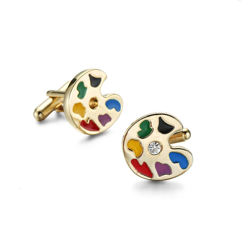 Classic mens French shirt cufflinks high quality metal color palette cuffs buttons business suit accessories jewelry gifts 250220