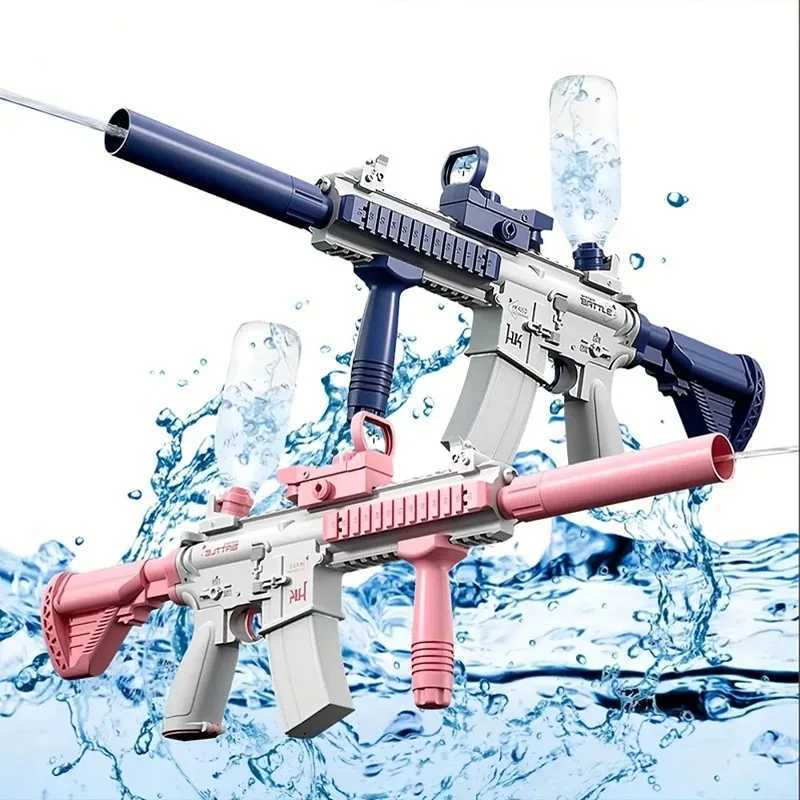 Sand Play Water Fun M416 Water Gun Electric Pistol Shooting Toy Full Automatic Summer Shoot Beach Outdoor Fun Toy For Children Boys Girl Adults G-image-1046075415