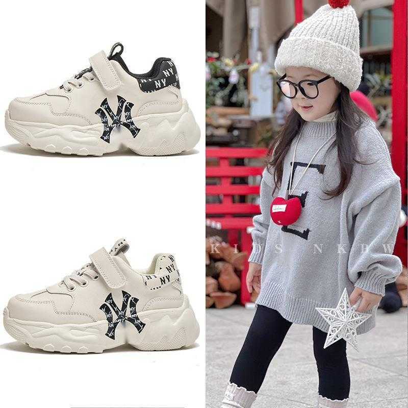 Children's Sports Shoes 2025 Spring New Girls Small White Shoes Light Soft Soled Daddy Shoes Casual Boys Running Shoes Y250226