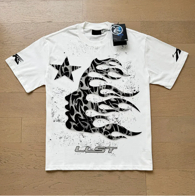 24ss USA Style Letter Print Tee Vintage Designer T shirt Spring Summer Casual Fashion Skateboard Men Women Tshirt