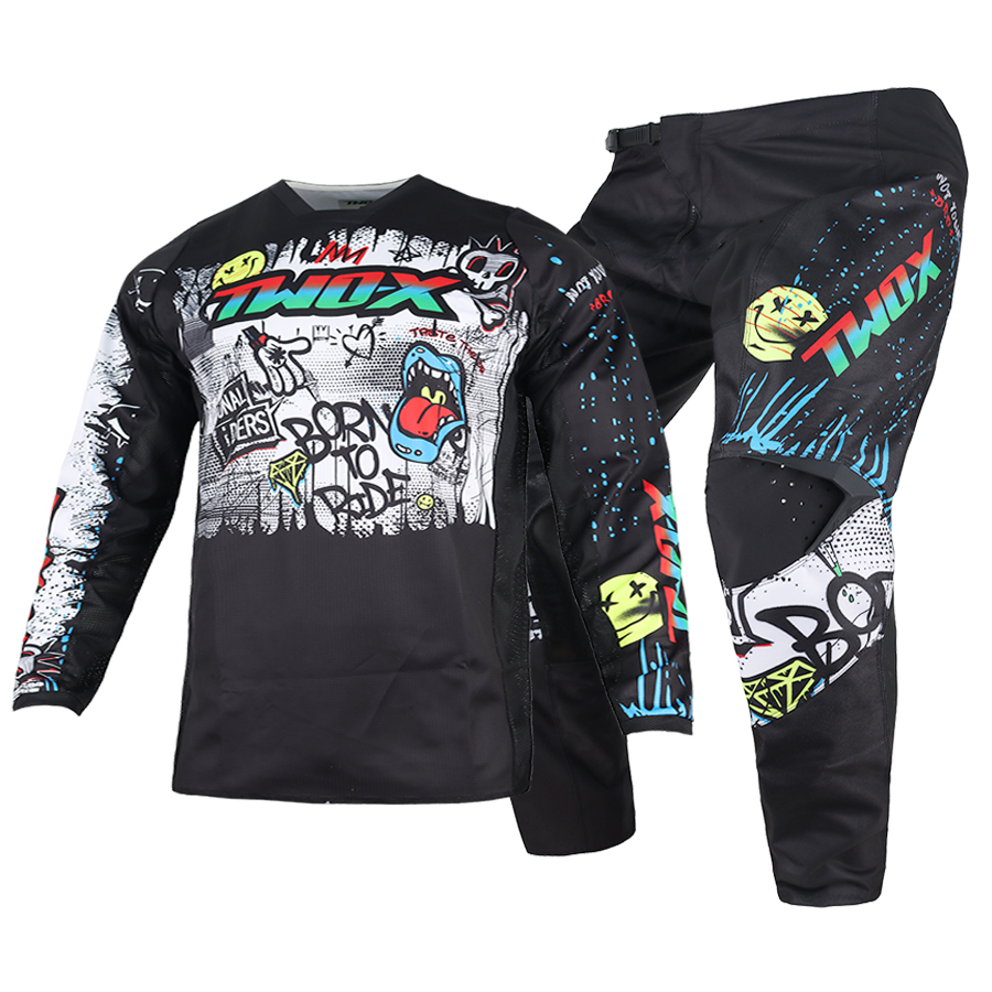 Combinaisons de vélo tout-en-un MotoX Pro Series pour enfants – Tenue de course MX durable avec veste et pantalon