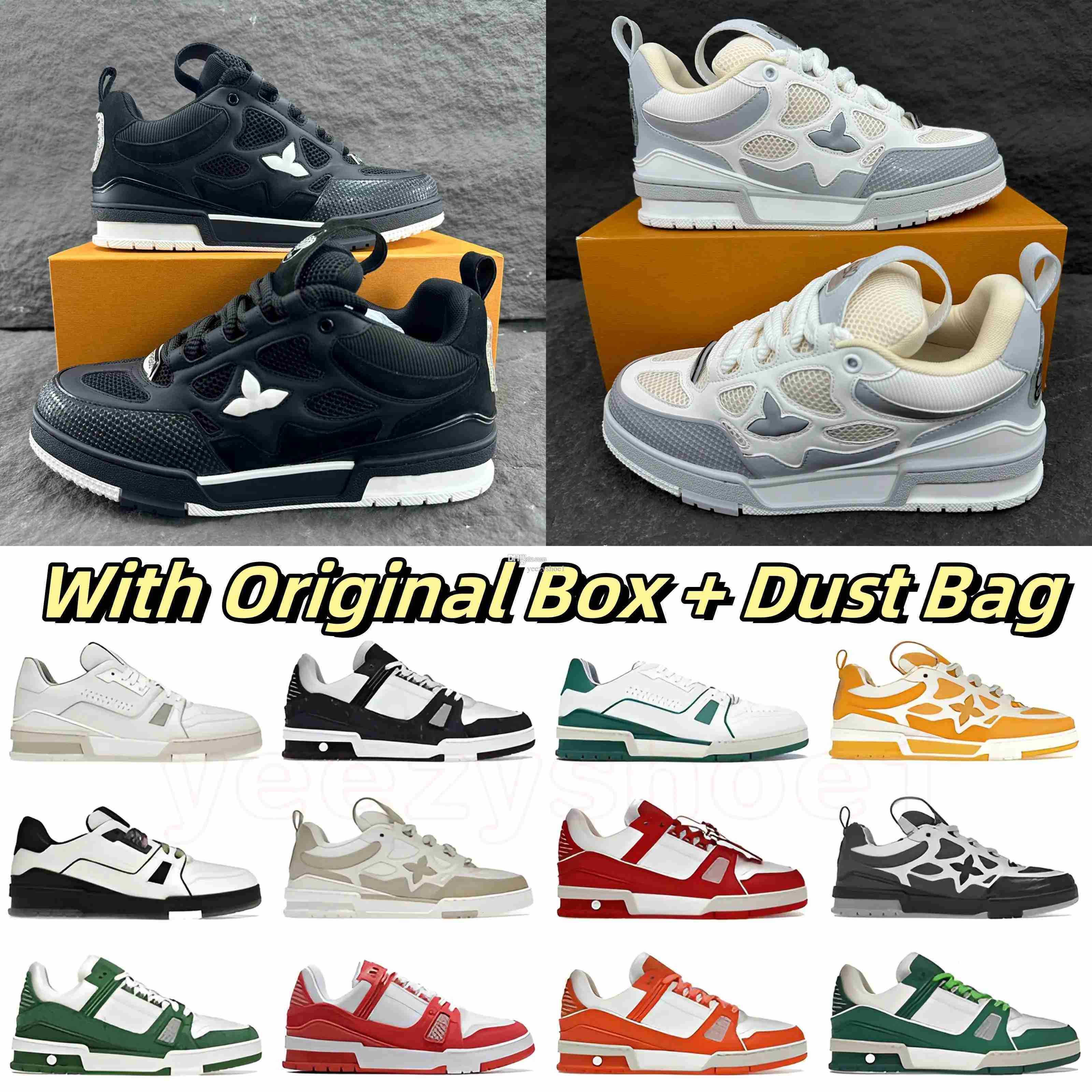 2025 Skate Designer Shoes Trainers High Quality Mens and Womens Sneakers Casual Fashion Running Lace-up Low-top Sports Breathable Black White Wit