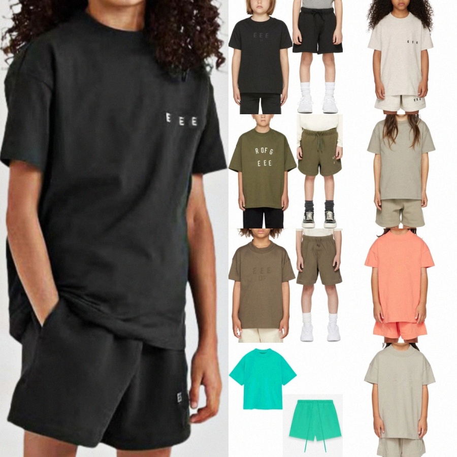 Kids Clothes Sets Short Sleeves T-shirts Shorts Boys Clothing Suits Toddlers Tracksuits Girls Tees Tops Tshirts Pants Children Youth Outwears Bla-image-1046500278