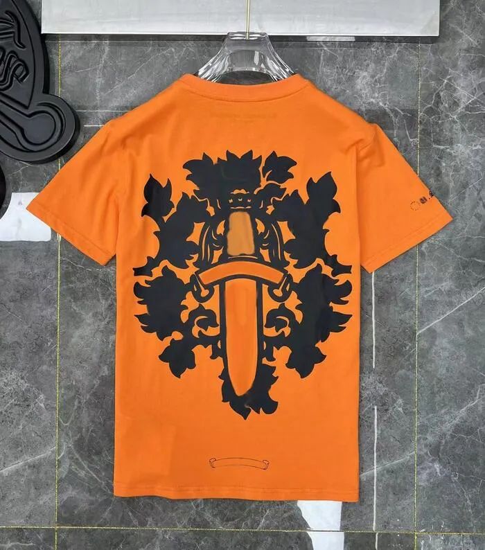 chrome shirt clothing mens t shirt sweatshirts mesh flower arm cross printed couples long sleeve tshirt high quality senior sense fashionable cho
