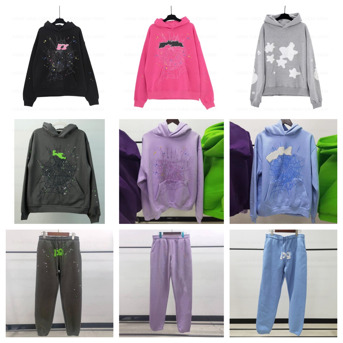 Spider Designer Hoodies Pants Mens Clothing Sweatshirts New Designer Clothes Tracksuit Highstreet Sweatshirt Fashion Clothing Hiphop Tracksuits Size