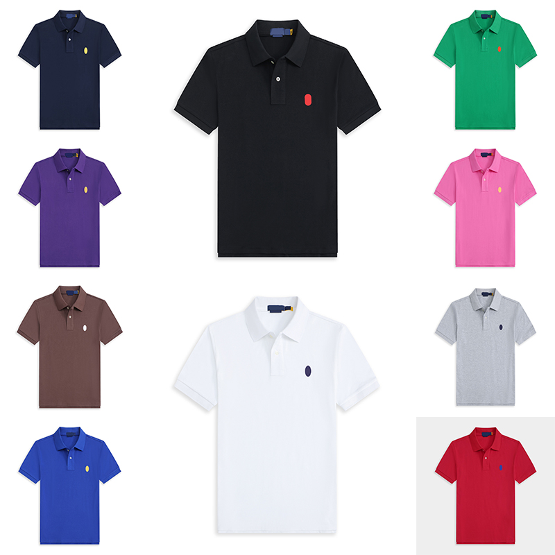 Polos t shirt mens womens t-shirts collar short sved long sved tops man solid color loose casual shirts black blue red green pink fashion tees L2605