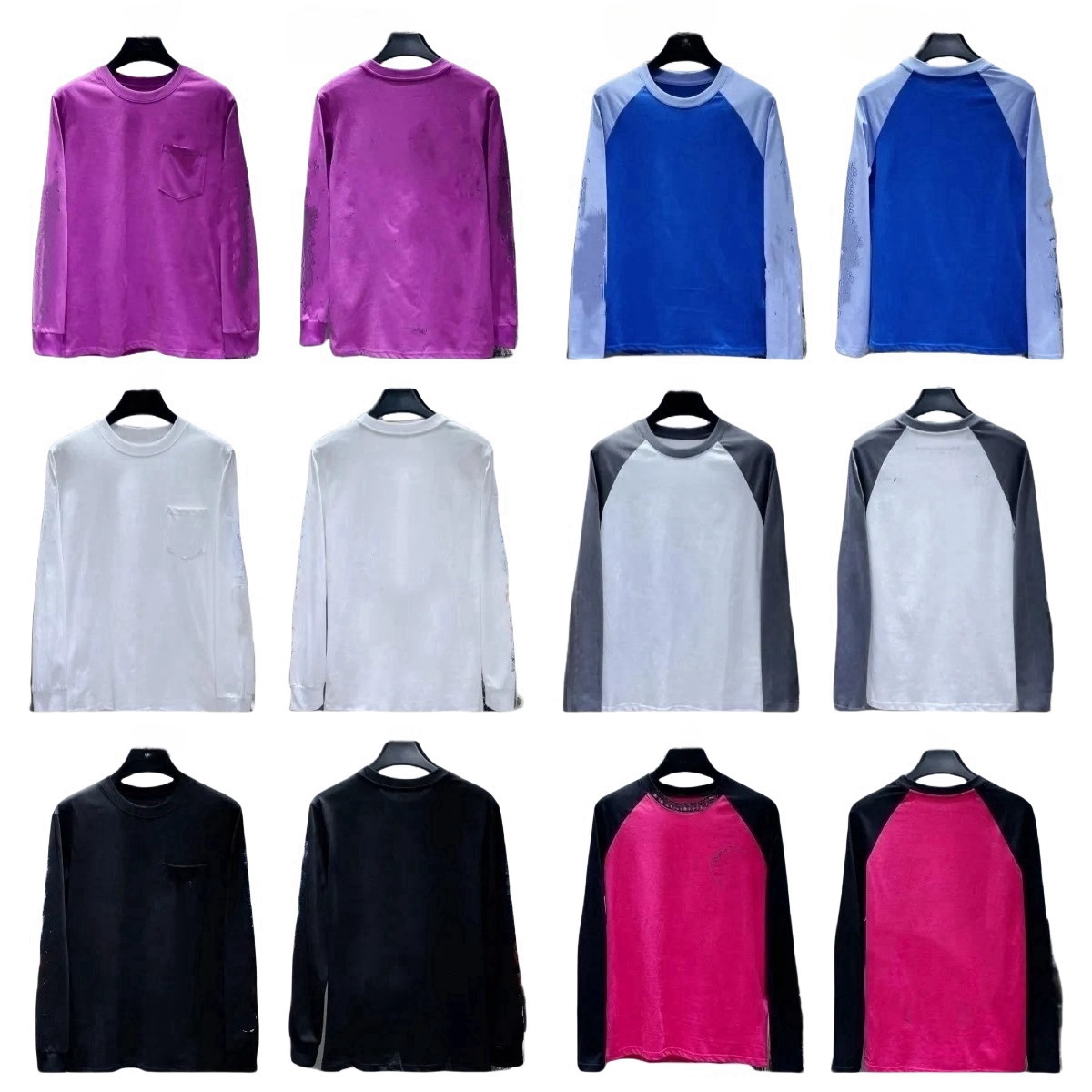 Mens Designer T Shirts Men Women Letter Printed Tshirts Fashion Spring Summer Long Sleeve Tops High Street Styles Breathable T-shirts Size S-XL