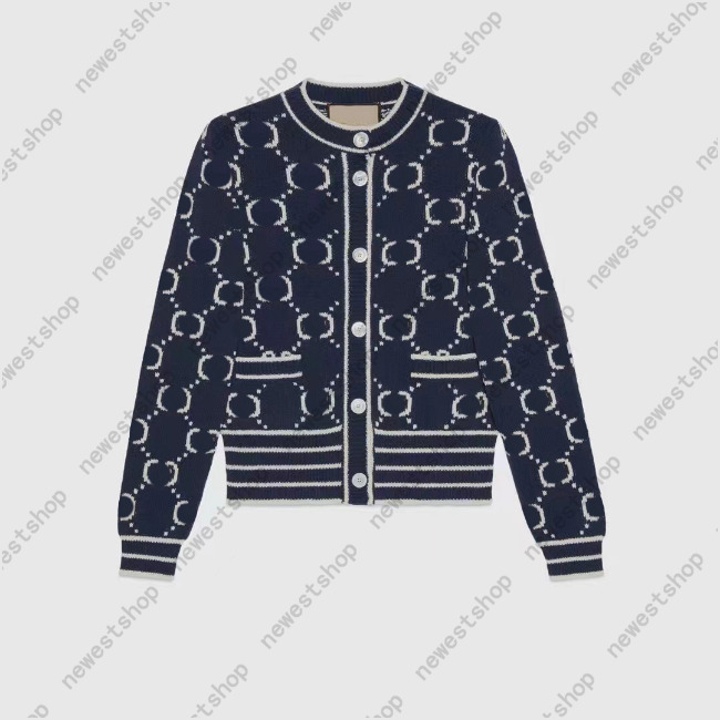 designer Womens Knitwear Cardigan pull à manches longues g eometry tricot chemise pull tricoté rouge bleu marine dame dames vêtements