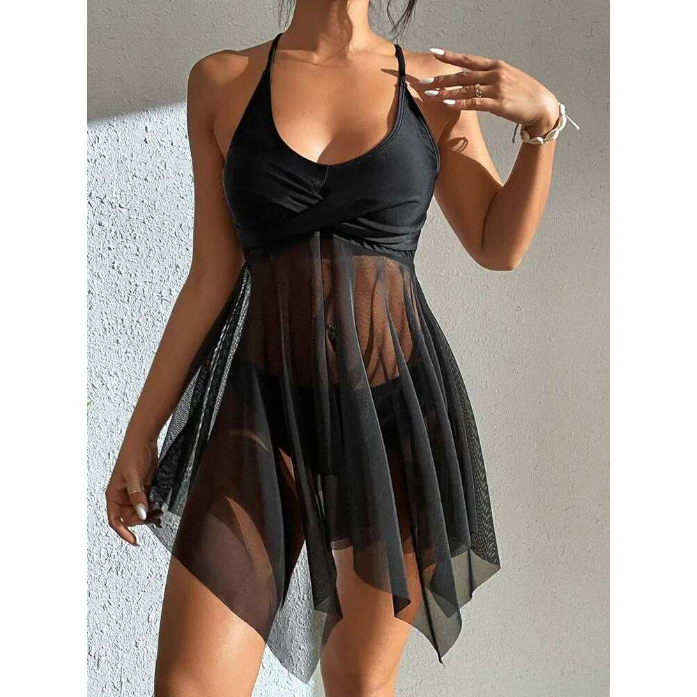 Sexy Bikini Set Swimwear Women Tankini Monokini Two Piece Swimsuit Woman Beachwear Bathing Suits Black Swimming Suit XJ260130-image-1093687239