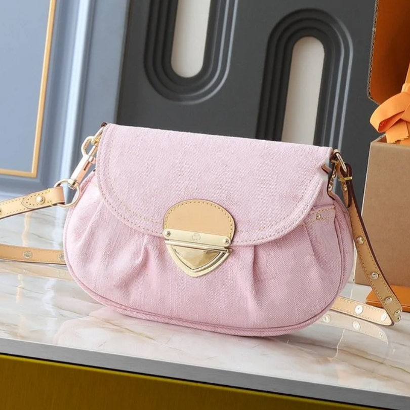 Blue Pink denim bag Designer bag Luxury handbag Shoulder bag Womens Men sunset bag Top handle tote Clutch travel Crossbody coussin pochette satchel