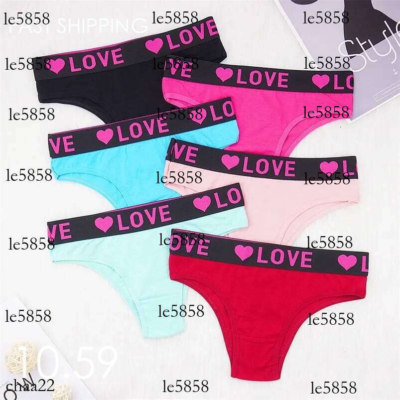 6pcs/set Panties for Women Cotton Underwear Briefs Sexy Sporty Letter Printed Woman Pants Fashion Soft Shorts M/L/XL 220512-image-1060111944