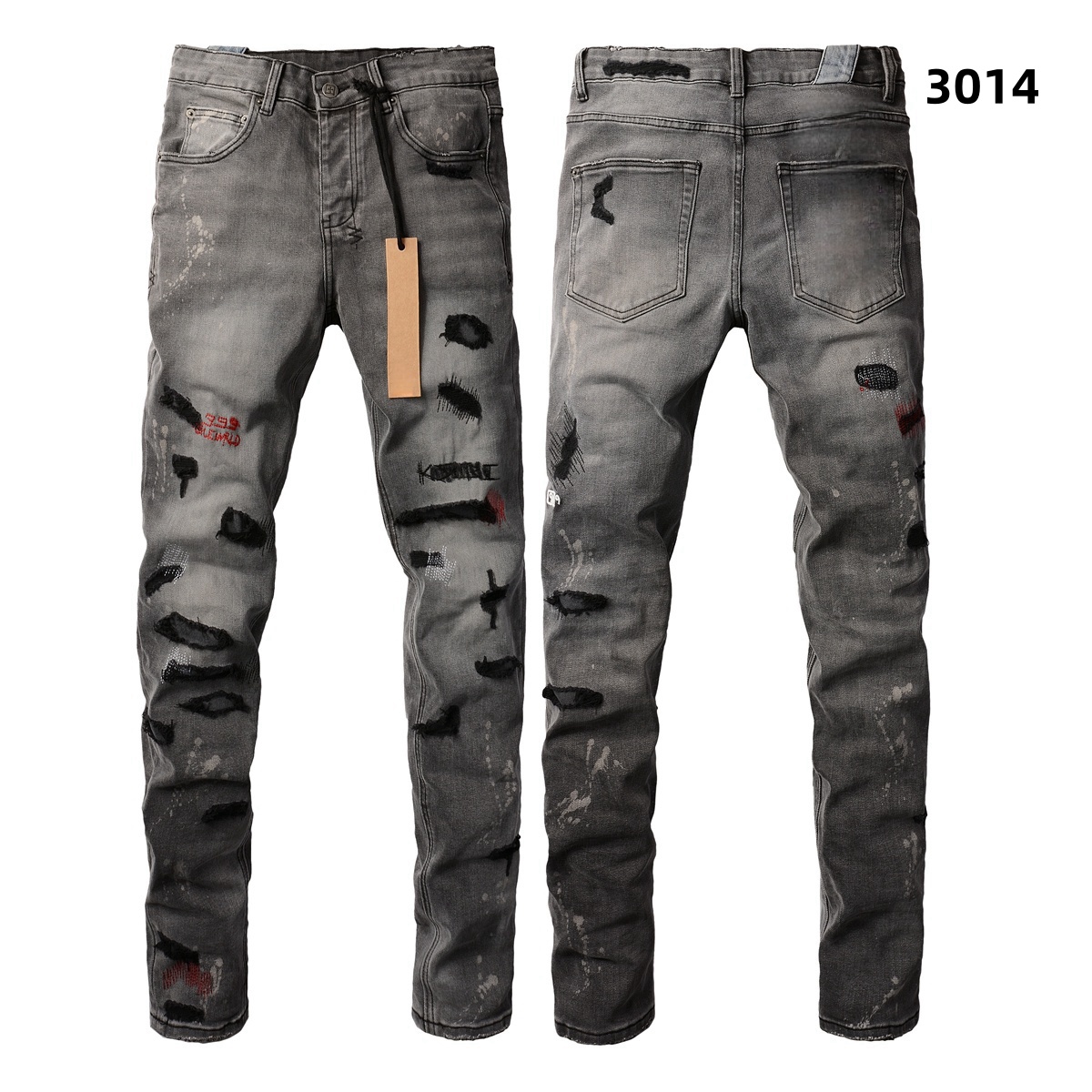 ksubi jeans Y2K baggy jeans for Men Streetwear Baggy Jeans Embroidery Denim Leisure Denim Pants Women Jeans Hip Hop Bikers Motorcycle skinny fit sli