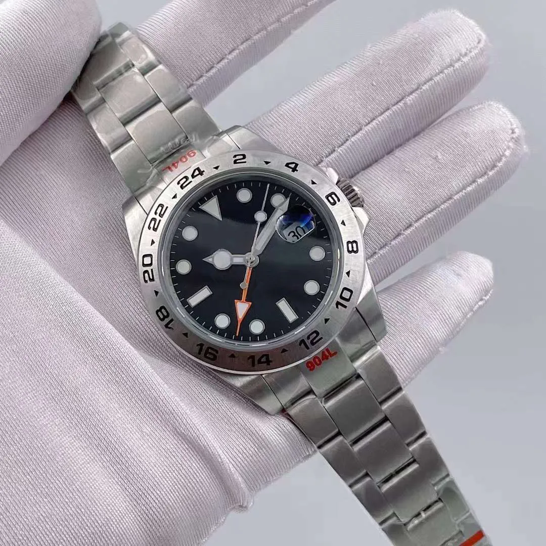 5A Qualité Super U1 ST9 Montre pour hommes Cadran noir Réglable Main Mécanique Mouvement automatique À remontage automatique Montres-bracelets en