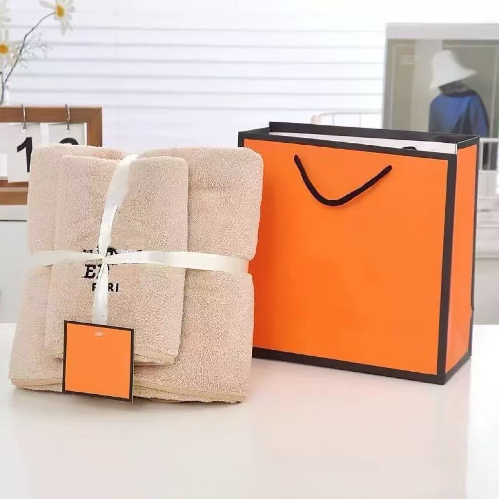 Designer Set de serviettes de bain épaisses et douces lettres cadeau homme femme confort luxe maison