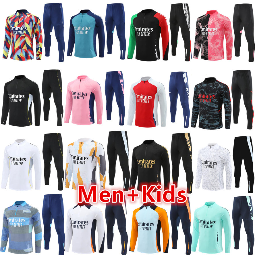 2025 2026 soccer tracksuit Arsen training suit Men and kids Madrids 24 25 26 BELLINGHAM Mbappe football tracksuit kits Survetement Foot chandal f-image-913706726