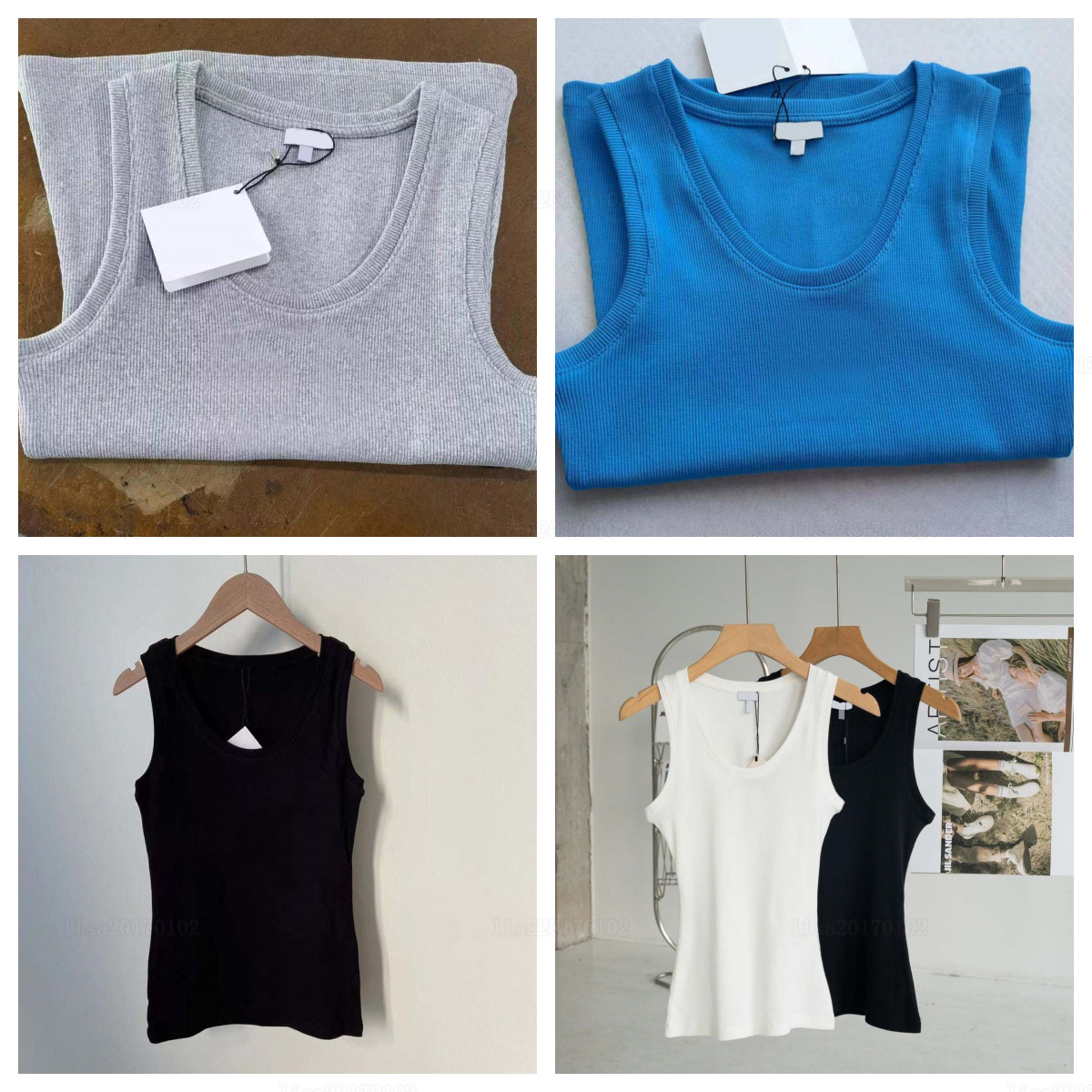 Designer tank top Womens Tops T Shirts Knits Tees Regular Cropped Tank Top Crew Neck Fashion sport Sleeveless Backless Top Shirts Shorts Designer Su