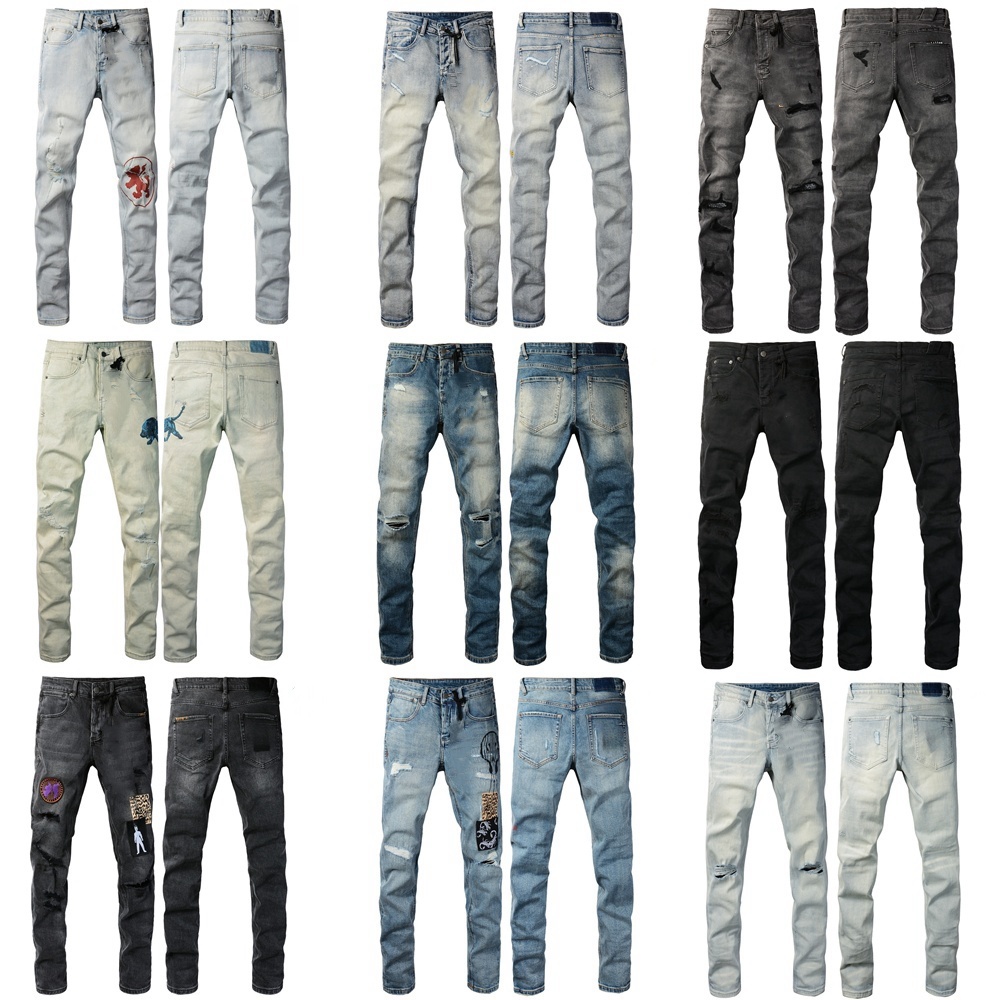 ksubi jeans Fashion Men Casual Pants Stretch Jeans Skinny Vintage Wash Plus Size Jean Slim Clothing Male High Quality Hip Hop Denim Trousers straigh