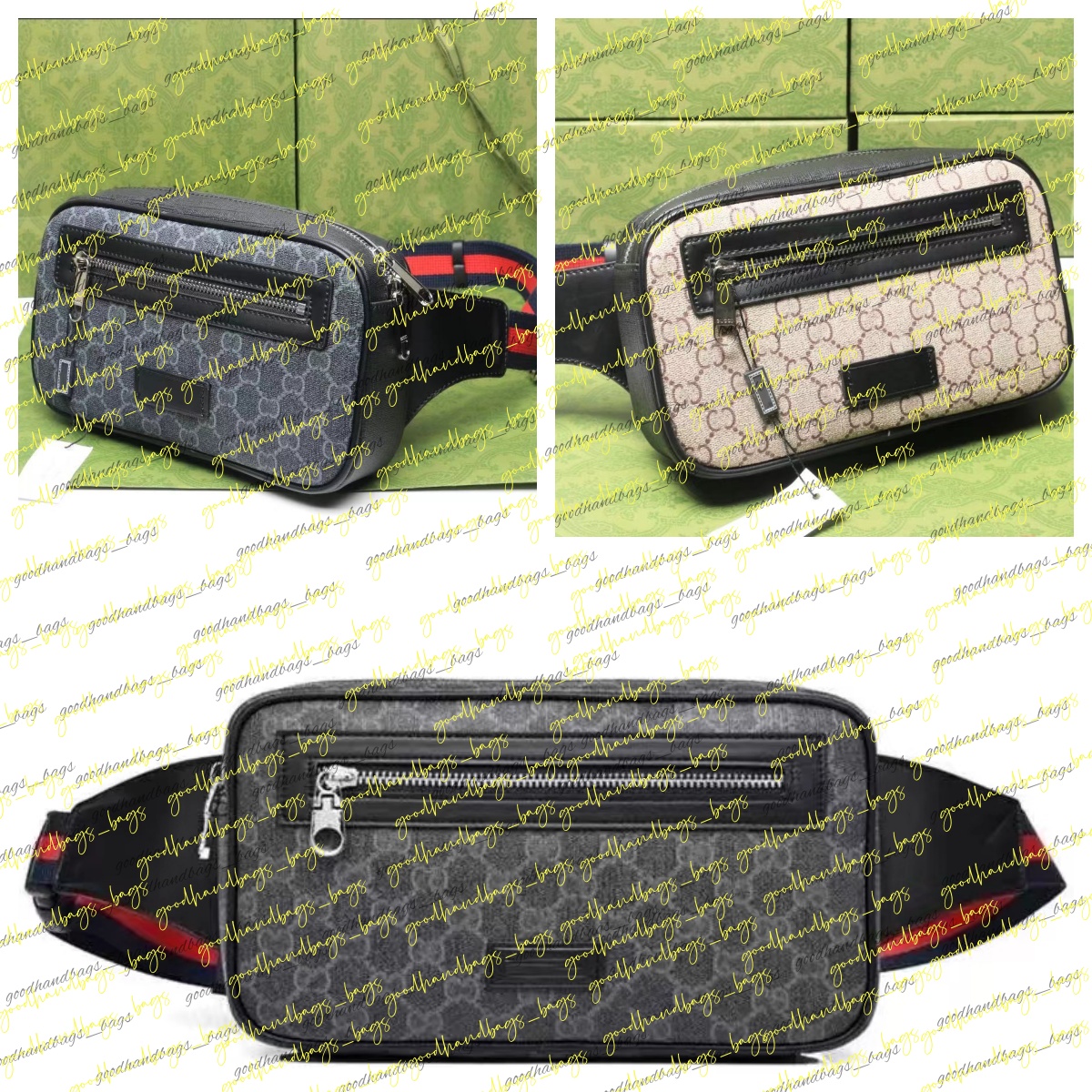 Top Quality Designer bags Unisex Men Women leather Sport Runner Fanny Pack Belly Waist Bum Bag Fiess Running Belt Jogging Pouch Back grid handbags b