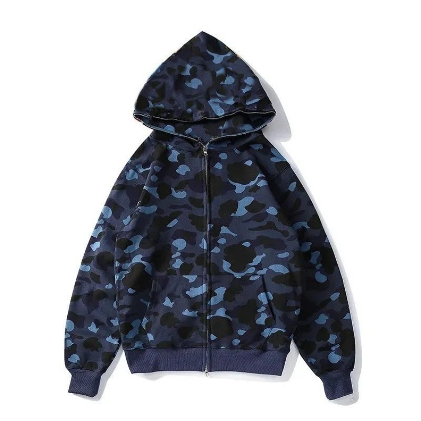 Mens Designer Hoodie Full Zip Up Hoodies For Woman Black Jacket Blue Hoody Hooded Sweatshirt Man Womens Sweater Long Sleeve Tech Fleece Fashion Zipp