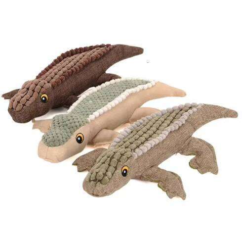 2025 fashion Indoor Outdoor Game Classic Crocodile Dog Squeaky Sound stuffed Interactive Chew Toy W260306-image-1096679621