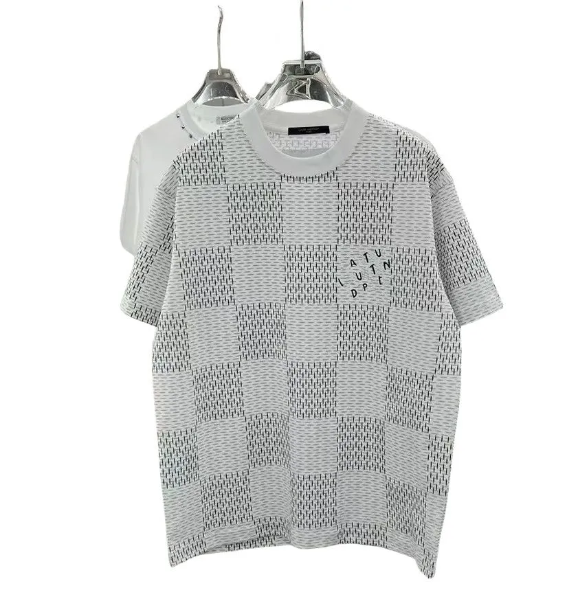 Louseviton Shirt Summer Mens Designers T Shirt Luxury Loose Man Fashion Brands Casual Louise T Shirt Clothing Shorts Sleeve Shirt Clothe High Qualit