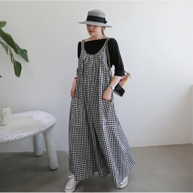 Celmia vintage wide leg pants jumpsuit fashionable womens flat shoes summer bohemian casual sleeveless mens top 240827
