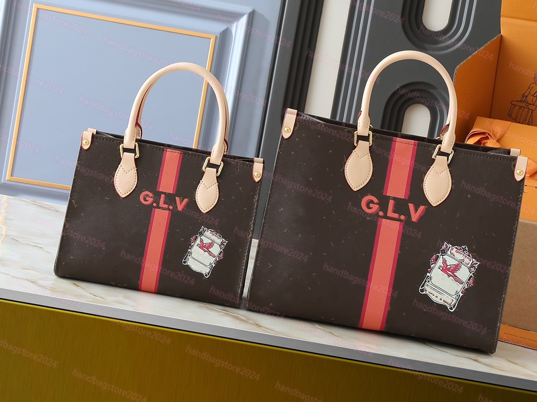 ONTHEGO MM GM handbag luxury designer bag Monogram canvas series M45039 M45571 highs quality women's shopping bag tote bag