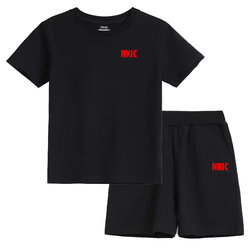 Boys Girls Sport Brand Clothing Sets Summer Kids Casual Suit Teen Short Sleeve Tops Shorts 2Pcs Children Fashion Handsome Outfits-image-1074115214