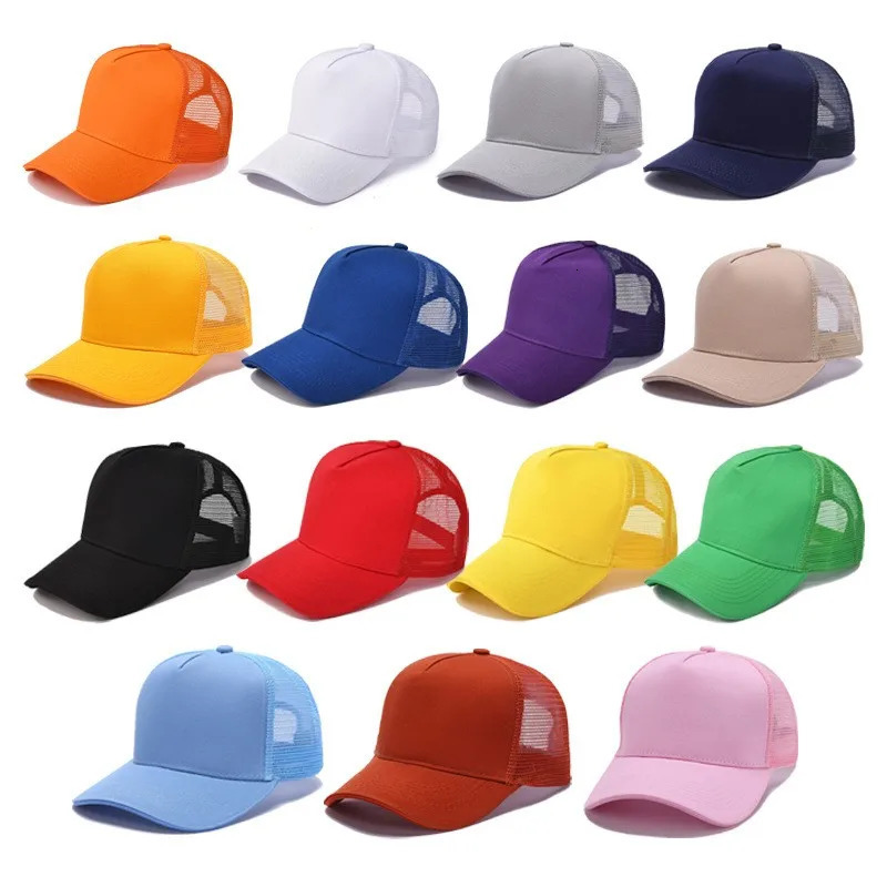 Mesh Cap Women Spring Summer Hats For Baseball Cotton Solid Colored Wholesale Stock 6 Panel 5 Breathable 250526z