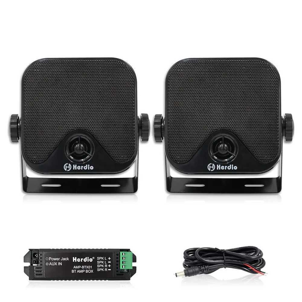 Herdio 4 100W Heavy Duty Waterproof Boat Marine Bluetooth Speakers Surface Mounted For Camper Skid Steer ATV UTV RZR Golf Cart Z250604 L260524SWP-image-1060325947