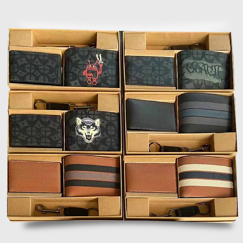 gift boxed mens designer wallet set men women 3pcs card holder luxury mens wallets designers purses card holders designer cardholder recto verso wal